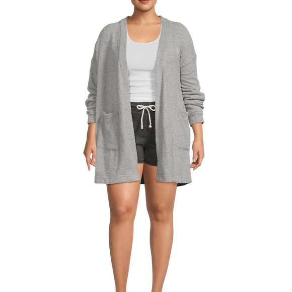 NWT LAUNDRY BY SHELLI SEGAL SOFT OPEN FRONT LOUNGEWEAR ROBE - M - Picture 2 of 5